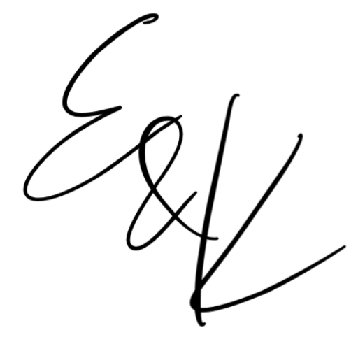 E and K wedding logo